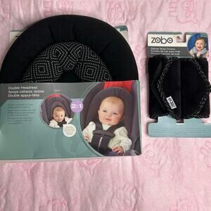 ⋆⭒˚.⋆ NEW Baby Zobo Reversible Stroller Headrest - Gray (AA1-G)